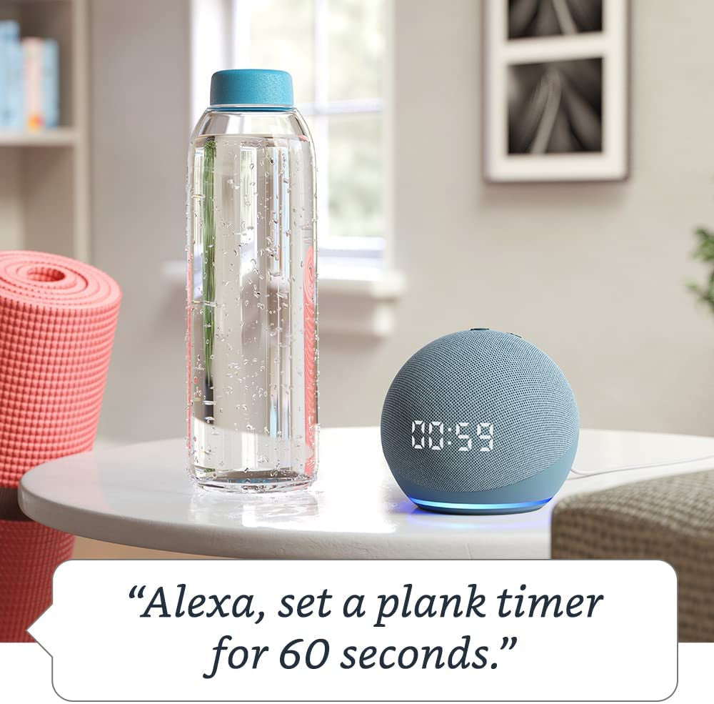 Echo Dot (4Th Gen) | Smart Speaker with Clock and Alexa | Glacier White